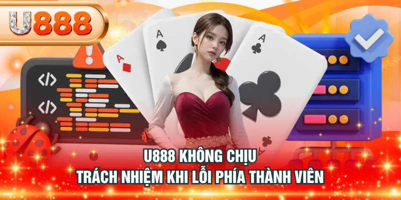 U888 không chịu trách nhiệm khi lỗi phía thành viên